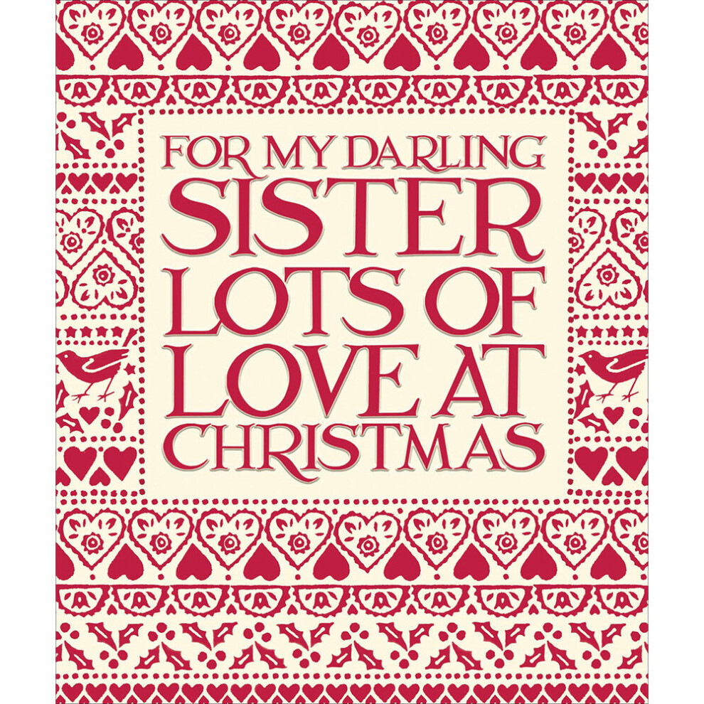 Darling Sister Emma Bridgewater Christmas Card Xmas Greeting Cards Woodmansterne