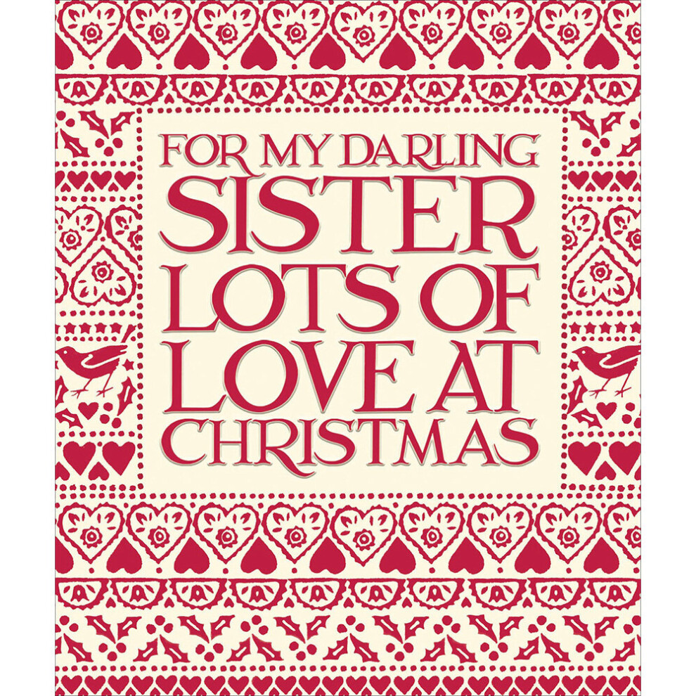 Woodmansterne Darling Sister Emma Bridgewater Christmas Card Xmas Greeting Cards
