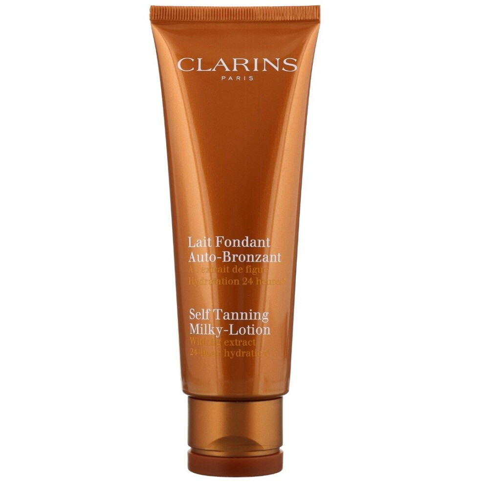 Clarins Self-Tanning Milky Lotion 125ml With Fig Extract, 24 Hour Hydration