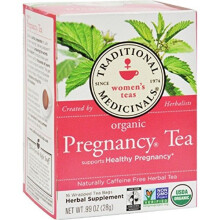 Traditional Medicinals, Thé de Grossesse Biologique, Feuille de Framboisier, Sans Caféine, 16 Sachets de Thé Emballés, 0,99 oz (28 g)