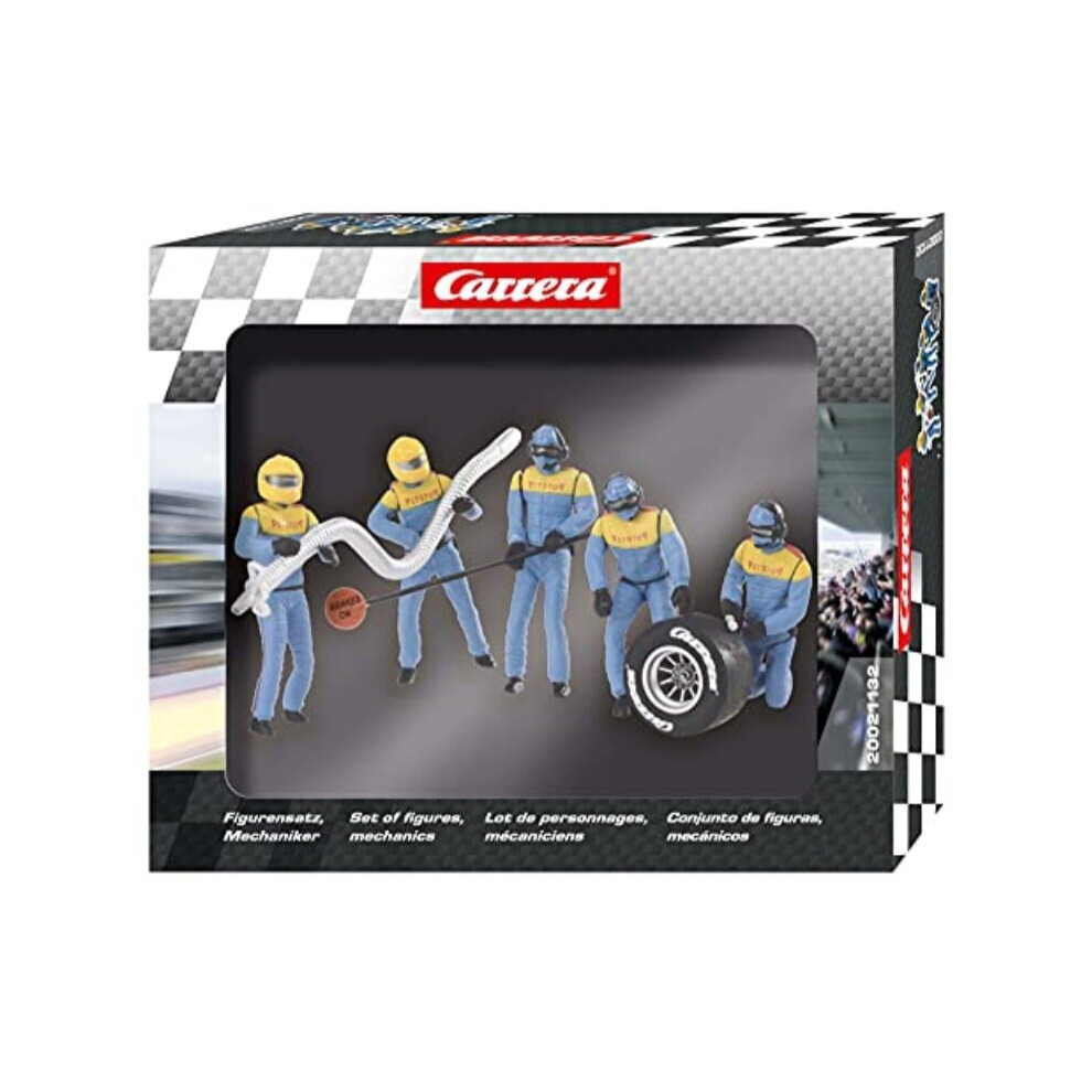 Carrera USA 20021132 21132 Figure Mechanics Realistic Scenery Accessory for Slot Car Race Track Sets, Blue