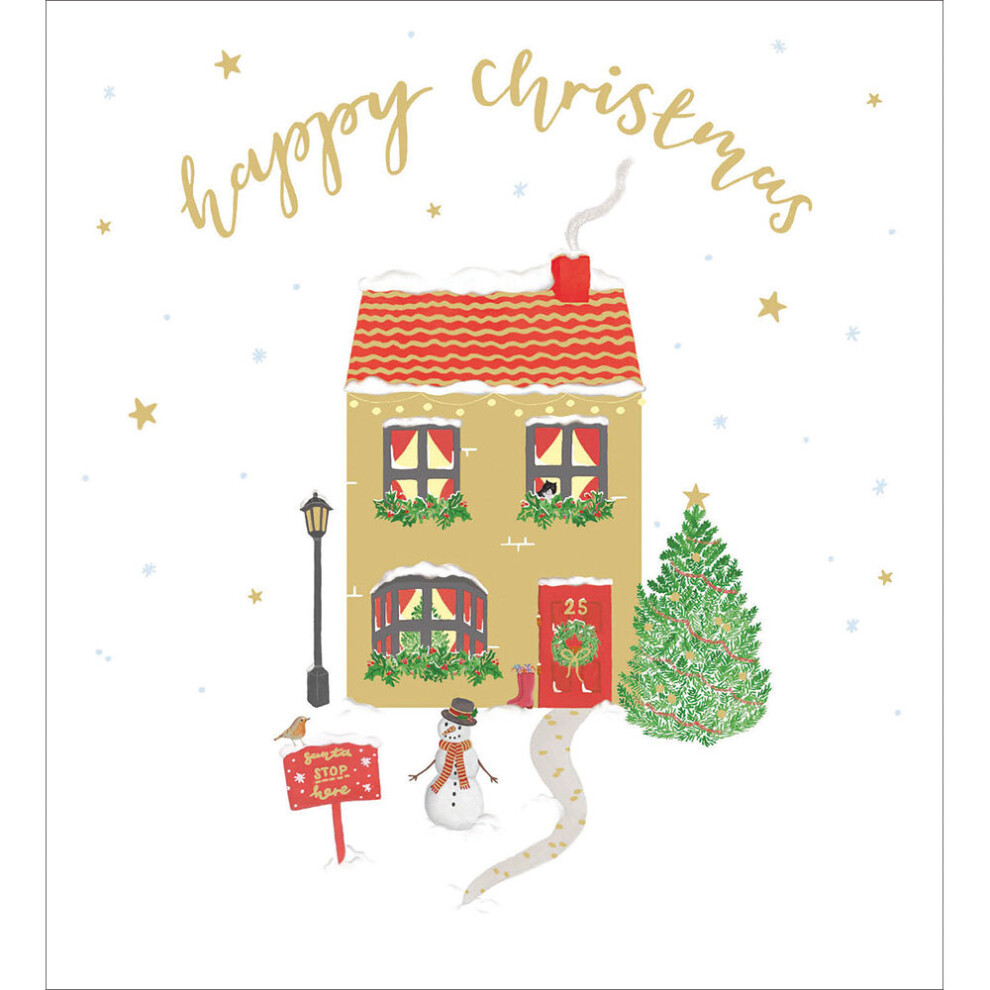 Woodmansterne Pack Of 5 Santa Stop Here Charity Christmas Cards Supporting Multiple Charities