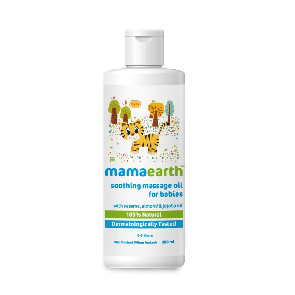 Soothing Baby Massage Oil, With Sesame, Almond & Jojoba Oil - 200Ml Mamaearth