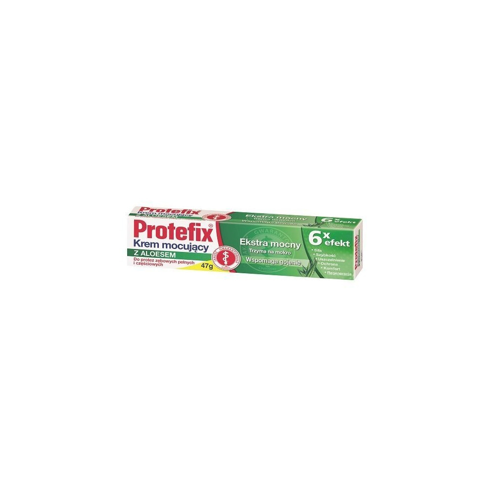 Protefix , Krem Mocujący Do Protez Zębowych Z Aloesem, Ekstra-Mocny, 47 G