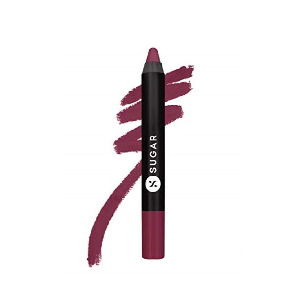 Sugar Cosmetics Pink Matte As Hell Crayon Lipstick12 Baby Houseman (Deep )Highly Pigmented, Creamy Texture, Long Lasting Matte Finish