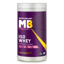 MuscleBlaze Women Iso Whey Low Carb, 100% Whey Protein Isolate (Chocolate, 400 g / 0.88 lb, 15 Servings)