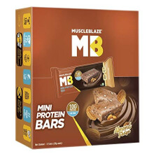 MuscleBlaze Protein Bar (10g Protein), 12 Piece(s)/ Almond Fudge