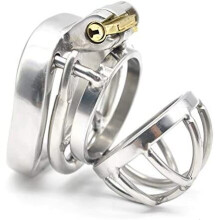 Male Chastity Device Removable Pain Ring with Air-Flow Tip Silver