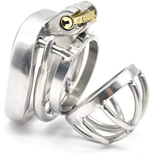 Male Chastity Device Removable Pain Ring with Air-Flow Tip Silver