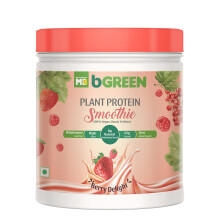 bGREEN by MuscleBlaze Plant Protein Smoothie, Meal Replacement drink,100% Vegan Protein, Antioxidant Blend, Weight Management, Soy-Free, Non-GMO, No A