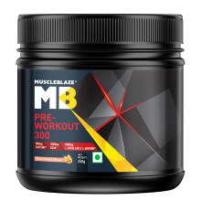 MuscleBlaze Pre Workout 300, 300 mg Caffeine, 3000 mg Citrulline (Fruit Punch, 250 g, 31 Servings)