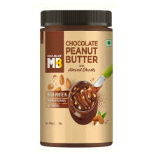 MuscleBlaze Chocolate Peanut Butter with Almond Chunks, 19% Protein, Chocolate, 750 g