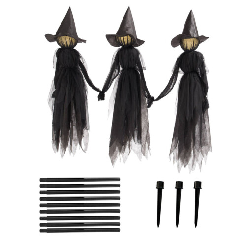 (3PCS Witch) 170cm Halloween Light-Up Witches Ghost Halloween on OnBuy