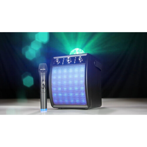 (2 x Wireless Mics) Moonbox Karaoke Machine with Wireless Microphone & Disco Light 2