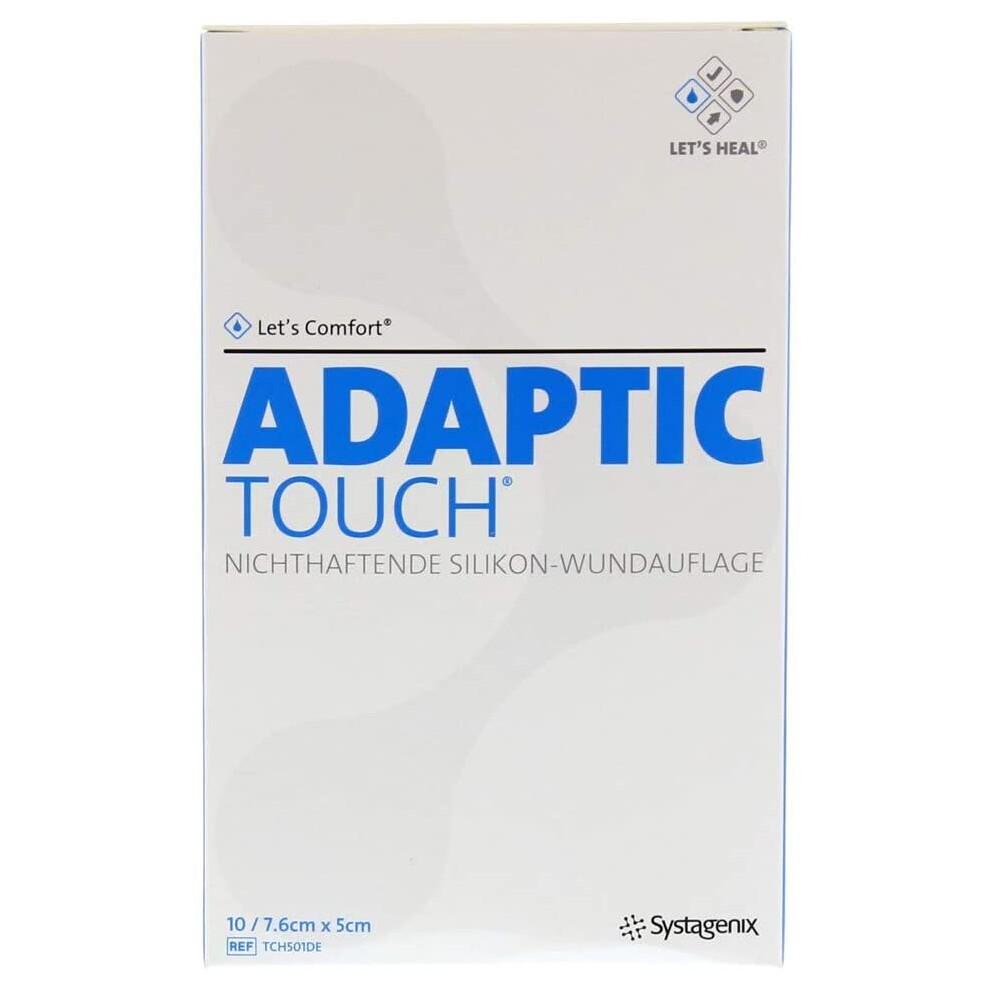 Adaptic Touch Non-Adhesive Silicone Wound Dressing 7.6X5cm Pack Of 10