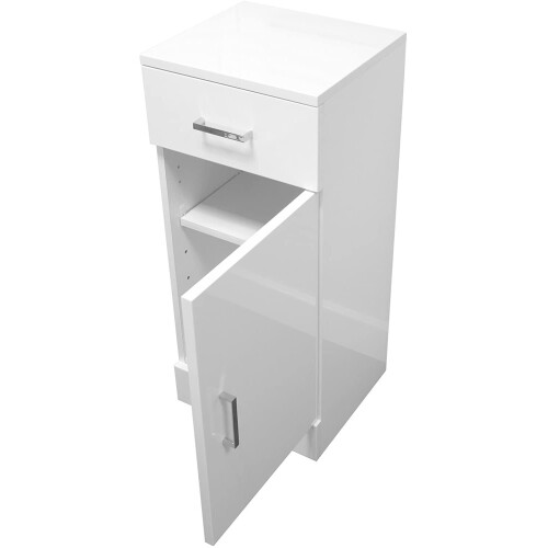 Arezzo Freestanding White Gloss Bathroom Cabinet Cupboard 2