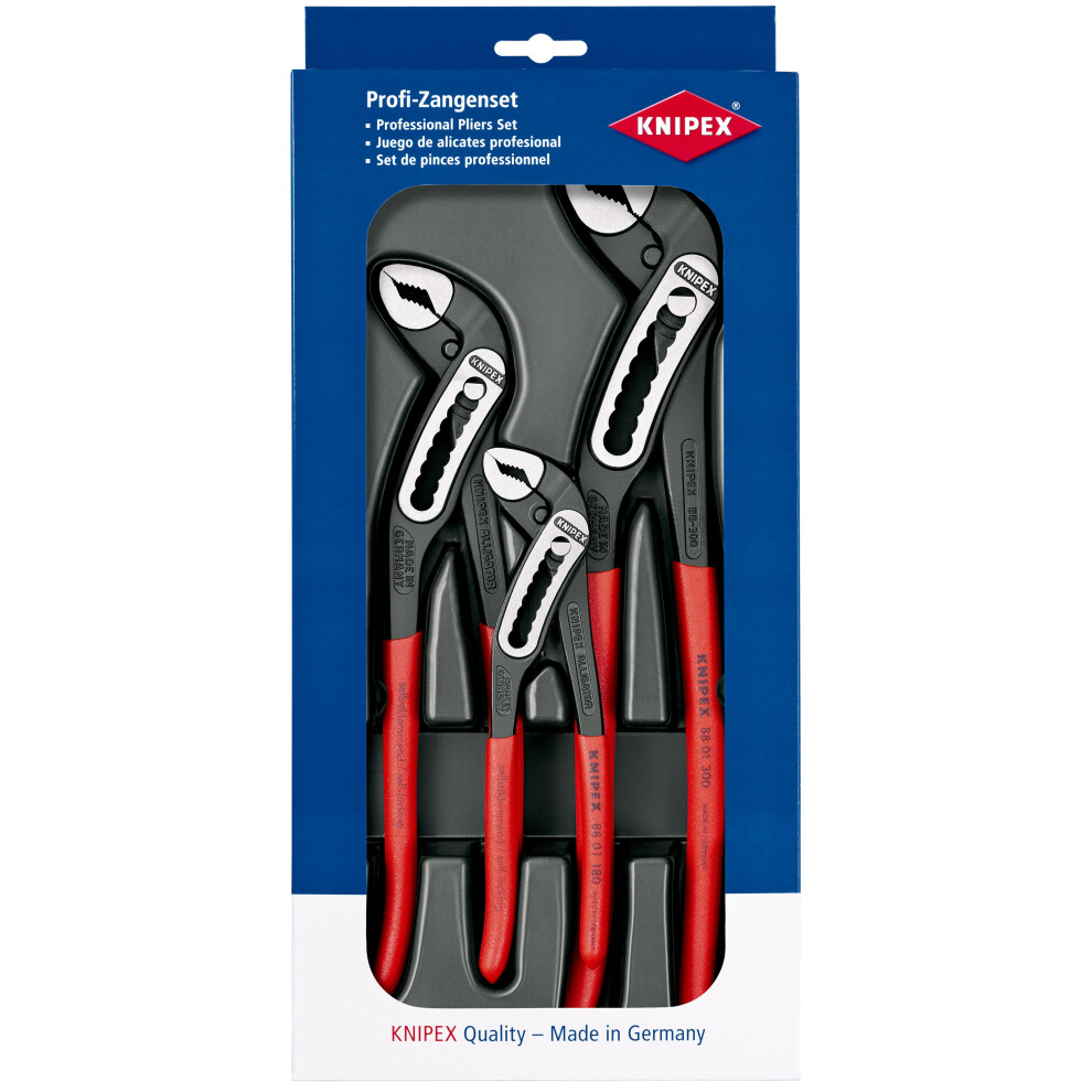 Knipex 00 20 09 V03 Alligator Waterpump Pliers Set of 3 (180mm 250mm & 300mm)