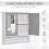 kleankin Wall Mounted Mirror Cabinet W/ Double Mirror Doors & Shelf 5