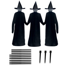 (3PCS Wizard) 170cm Halloween Light-Up Witches Ghost Halloween
