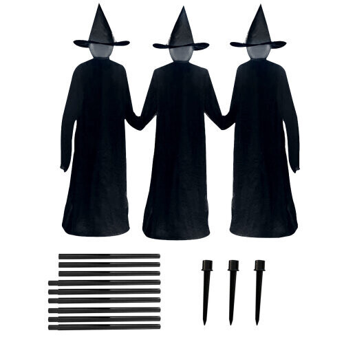 (3PCS Wizard) 170cm Halloween Light-Up Witches Ghost Halloween