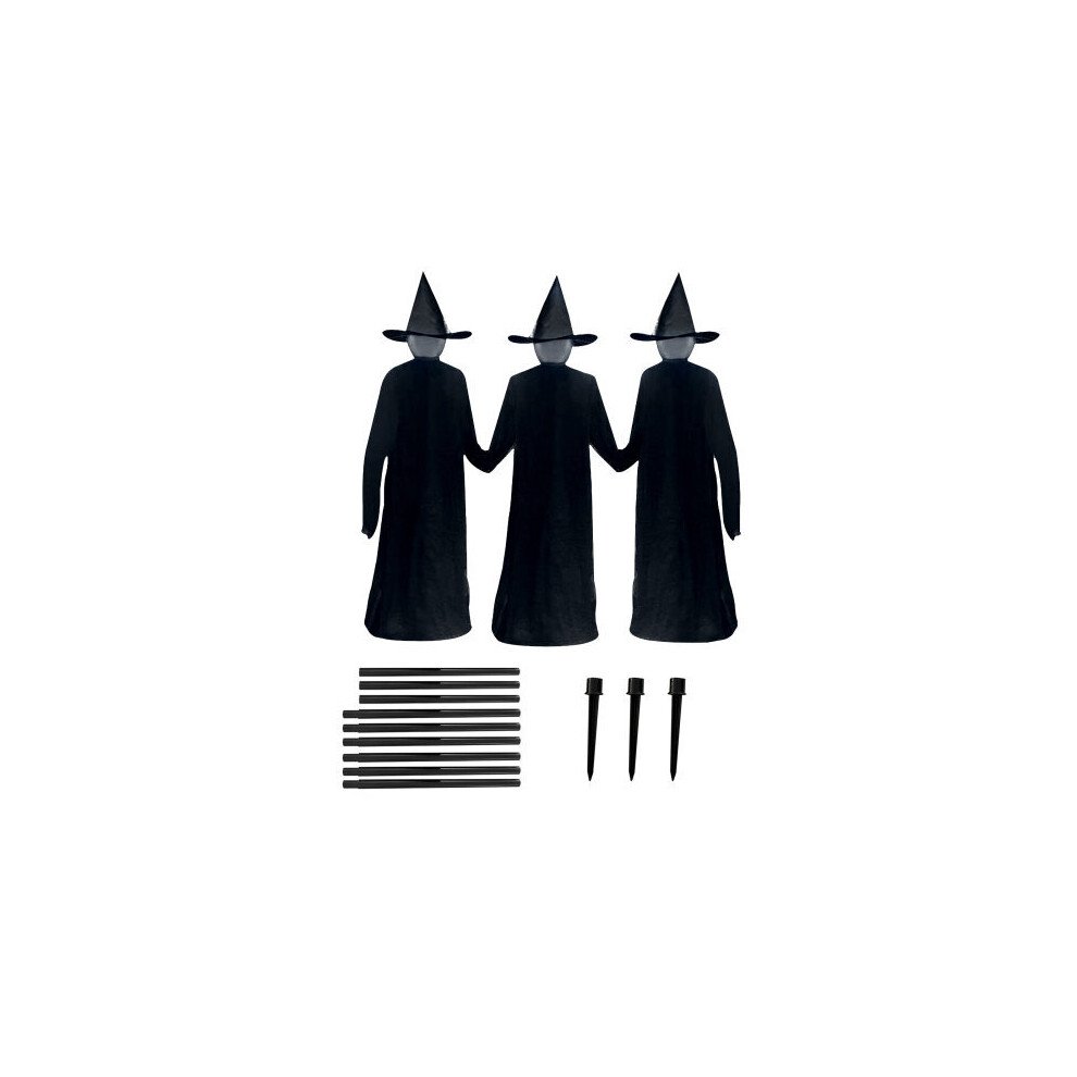 (3PCS Wizard) 170cm Halloween Light-Up Witches Ghost Halloween