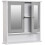 kleankin Wall Mounted Mirror Cabinet W/ Double Mirror Doors & Shelf 7