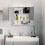 kleankin Wall Mounted Mirror Cabinet W/ Double Mirror Doors & Shelf 3