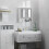 kleankin Wall Mounted Mirror Cabinet W/ Double Mirror Doors & Shelf 4