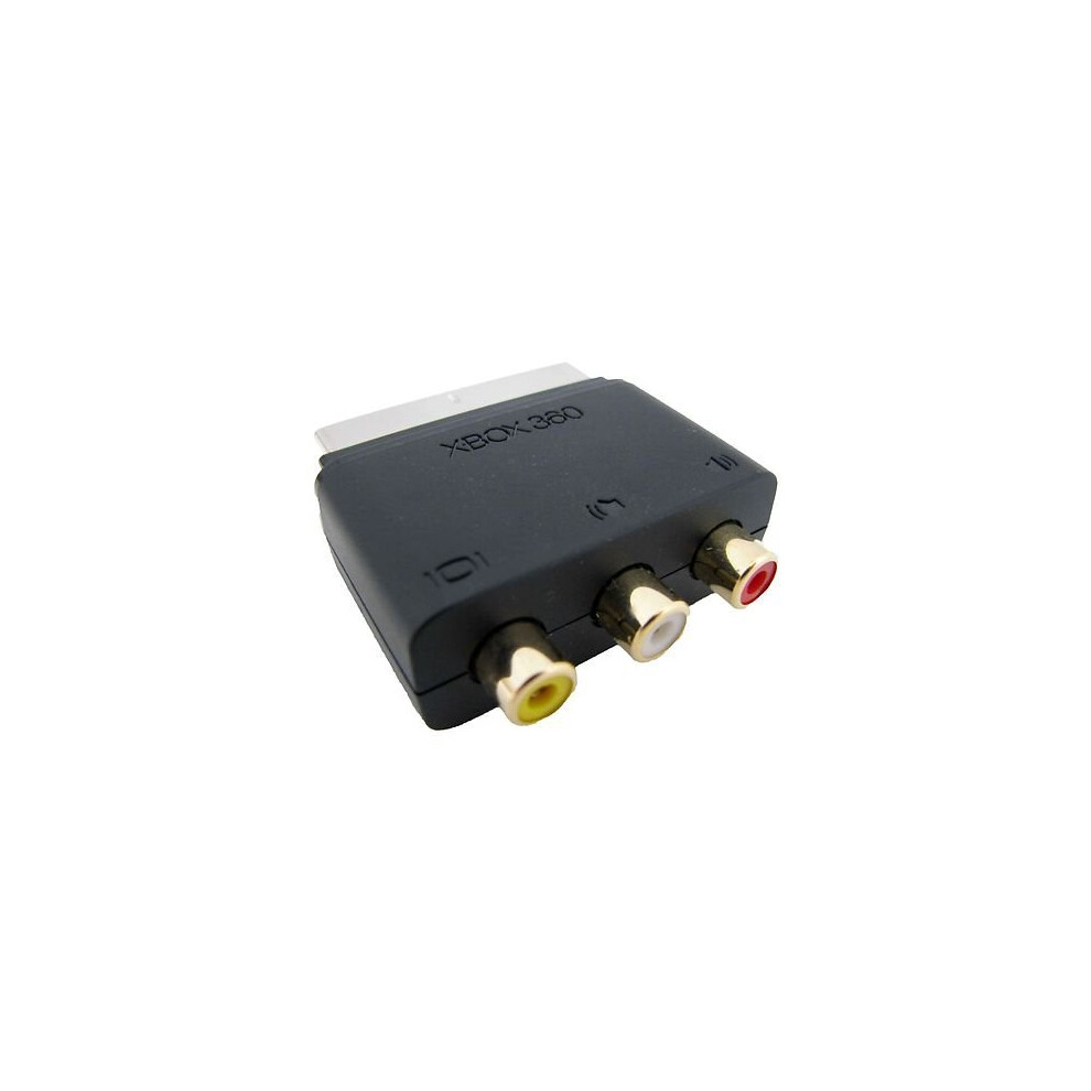 Official Xbox 360 RCA Scart TV Triple Phono Adapter