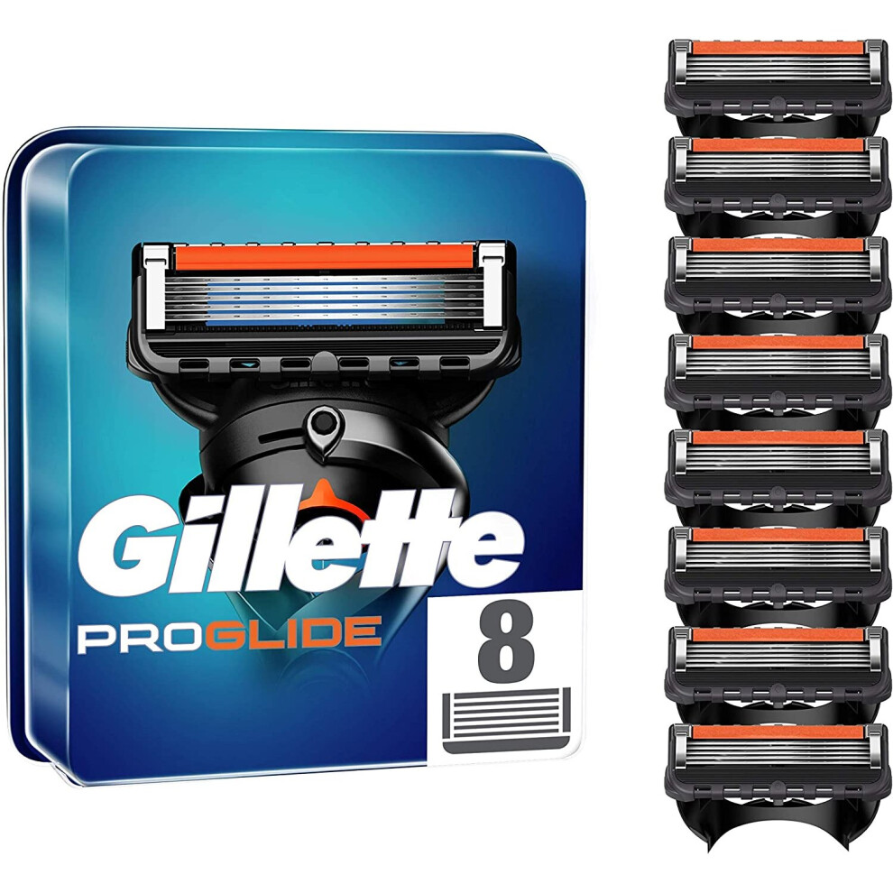 Gillette Proglide Razor Blades For Men, Pack Of 8 Refill Blades (Packaging May Vary)