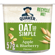 Quaker Oats So Simple Apple & Blueberry Porridge Pots - 8x57g