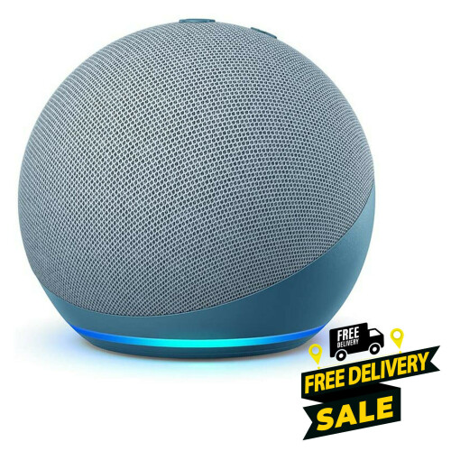 Refurbished ( 4th Generation, Blue) Amazon Echo Dot 3rd/4th Generation  speaker Alexa