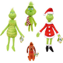 4PCS/SET Rare Christmas Grinch Plush Doll Soft Toy Stuffed Teddy