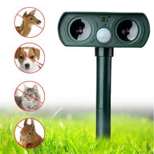 Solar Ultrasonic Cat Repeller Animal Chaser Scarer Ultrasonic Deterrent