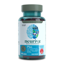 Schiff, Neuriva Santé Cérébrale, Plus Vitamines B6 & B12, Fraise, 50 Gummies