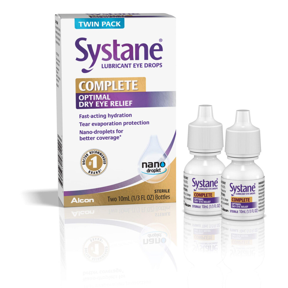 Systane Complete Lubricant Eye Drops, 2x10mL TWIN