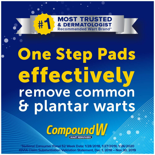 Compound W Wart Remover Maximum Strength One Step Pads, 14 Medicated Pads 1