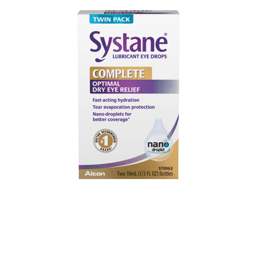 Systane Complete Lubricant Eye Drops, 2x10mL TWIN 1