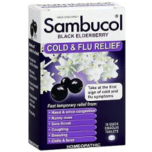 Sambucol, Schwarzer Holunder, Erkältungs- & Grippemittel, 30 Tabletten