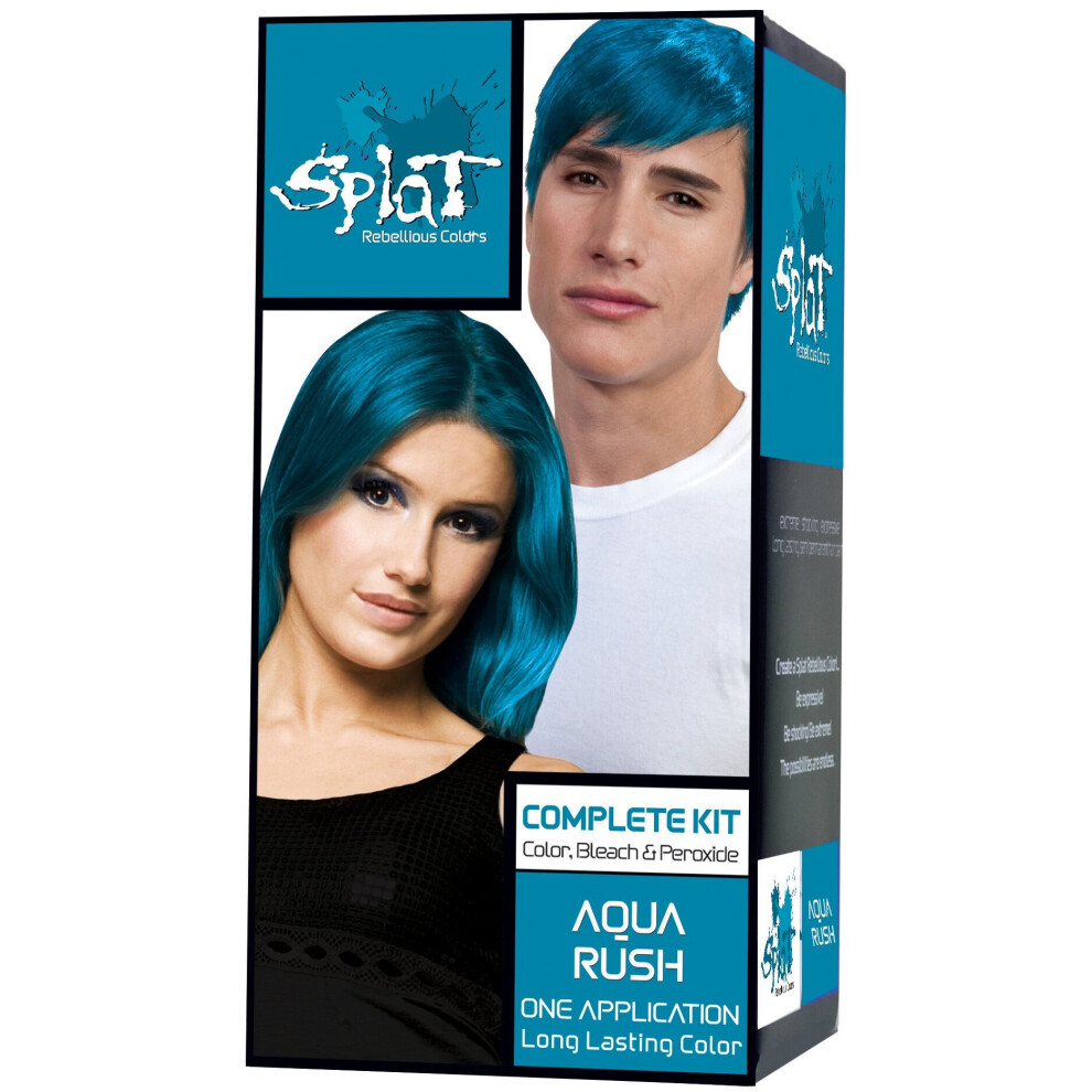 SPLAT Hair Color Complete Kit, Aqua Rush,