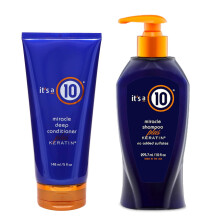 Dúo de Champú y Acondicionador It's A 10 con Queratina - Champú de 10 oz, Acondicionador de 5 oz