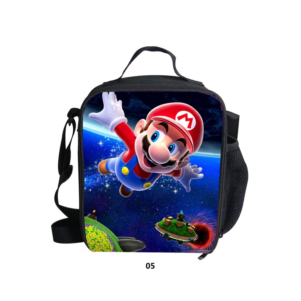 (05) Super Mario Insulated Lunch Bag Picnic Lunch Box School Outdoor