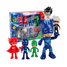 6pcs Masked Pajamas Little Hero Doll Movable Toy Kids Gift