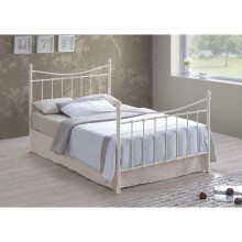 (Ivory, King) Alderley Metal Bed Frame