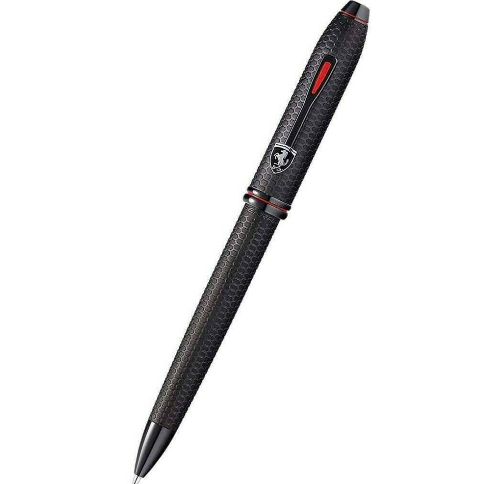 Cross Ferrari Townsend Ballpoint Pen Honeycomb Finish Ink Gift Boxed Black