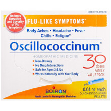 Boiron, Oscillococcinum, Einzeldosis-Röhrchen, Grippeähnliche Symptome, Ab 2 Jahren, 30 Schmelztabletten, je 0,04 Unzen (1 g)