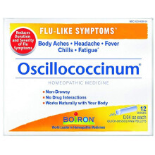 Boiron, Oscillococcinum, Grippeähnliche Symptome, 12 Schnelllösliche Pellets, je 0,04 Unzen