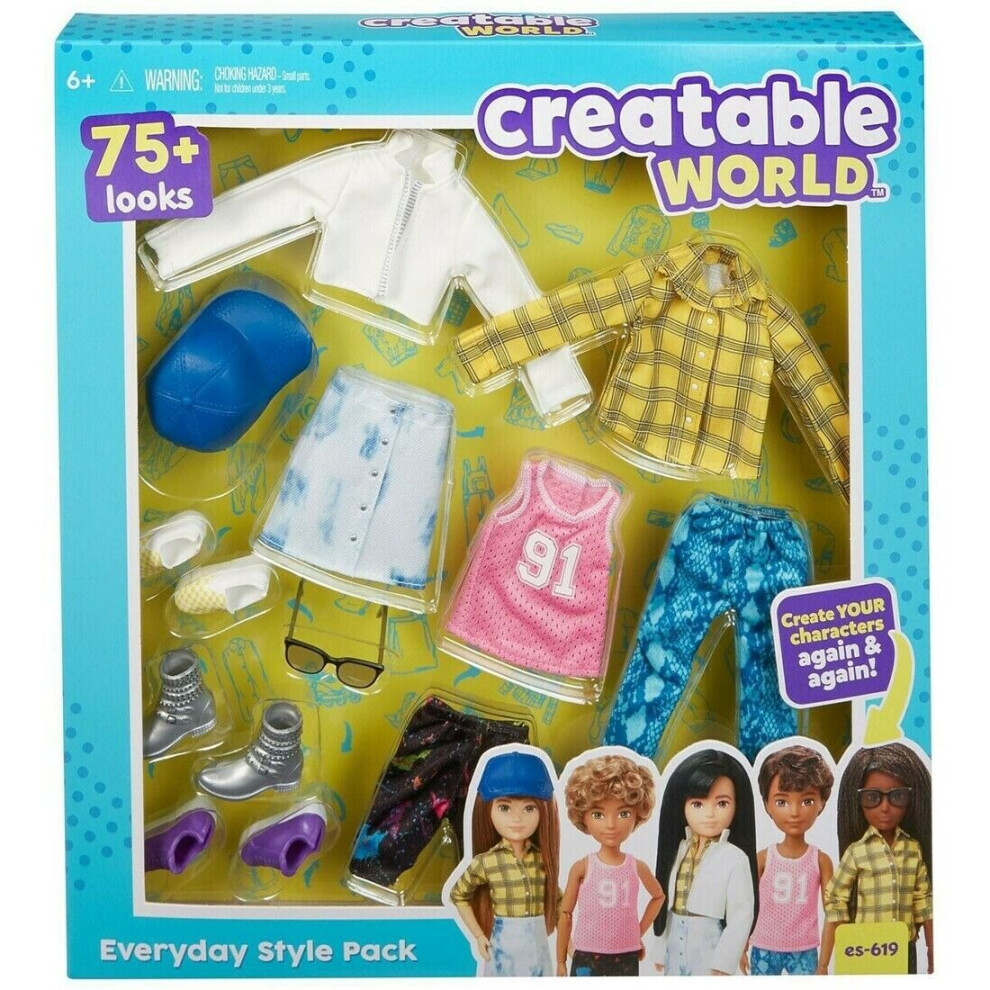 Photos - Doll Accessories Mattel Creatable World Everyday Customisable Clothes For Dolls GKV31