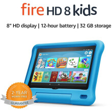(Blue, Fire HD 8 Kids tablet) Fire HD 8 Kids tablet | for ages 3-7 | 8" HD display, 32 GB | Pink Kid-Proof Case