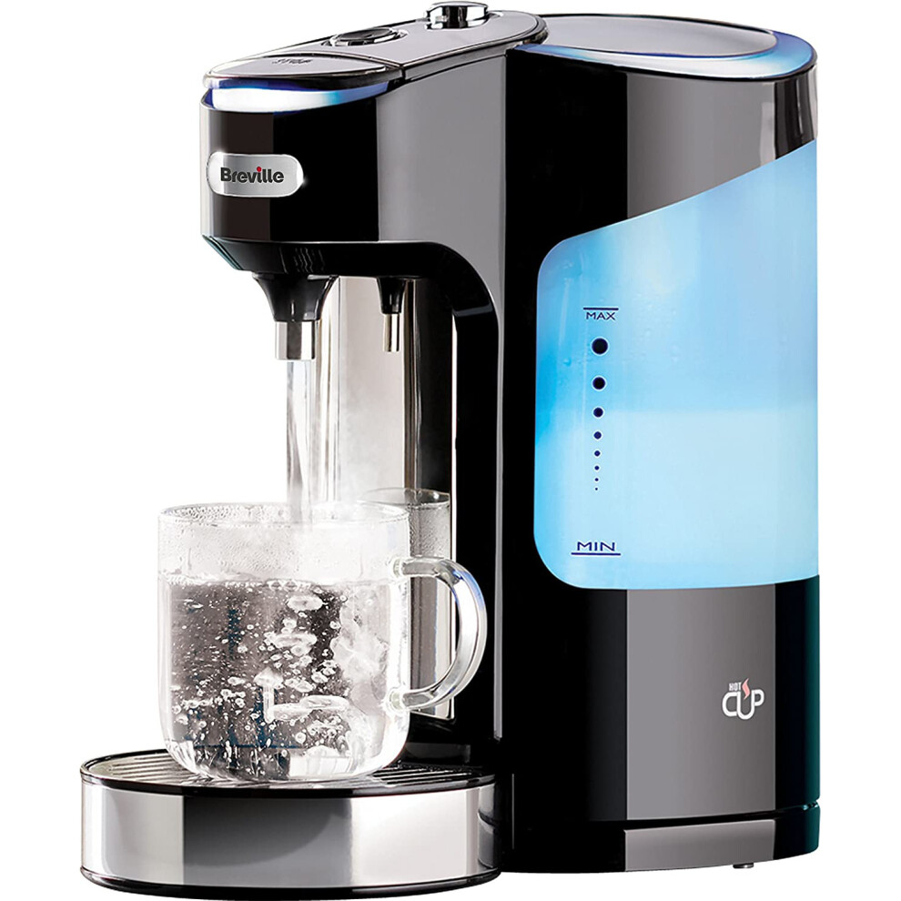 Breville (Vkj318 Hotcup - ) Hotcup Hot Water Dispenser, 3 Kw Fast Boil, 1.5 Litre, Gloss [Vkj142] Black